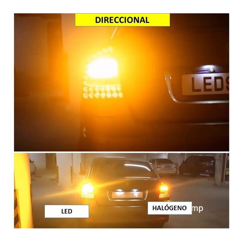 2 Pares Focos Led 1156 1157 Reversa Stop Direccional Cuartos