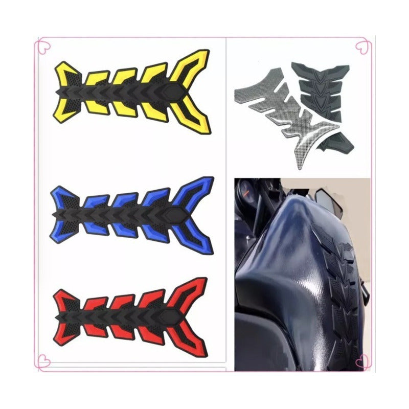 Sticker Calcomania Fishbone Moto Tanque Gasolina Silicon