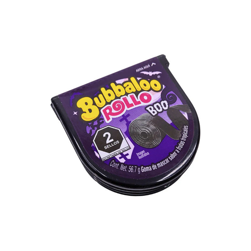 Bubbaloo Rollo Boo Sabor Frutas Tropicales 6 Piezas 56.7 Gr