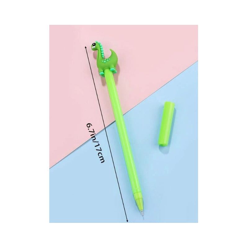50 Bolígrafos De Gel Dinosaurio Para Estudiantes Tinta Negra Negro