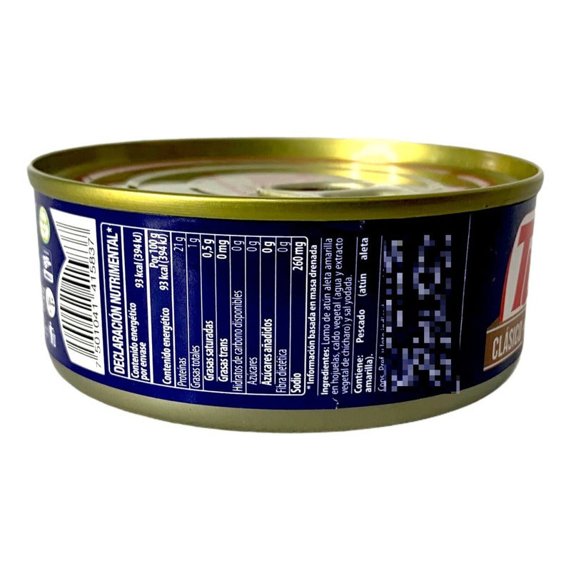 Atun En Agua Tuny Clásico En Hojuelas 20pz De 140 Gr Azul