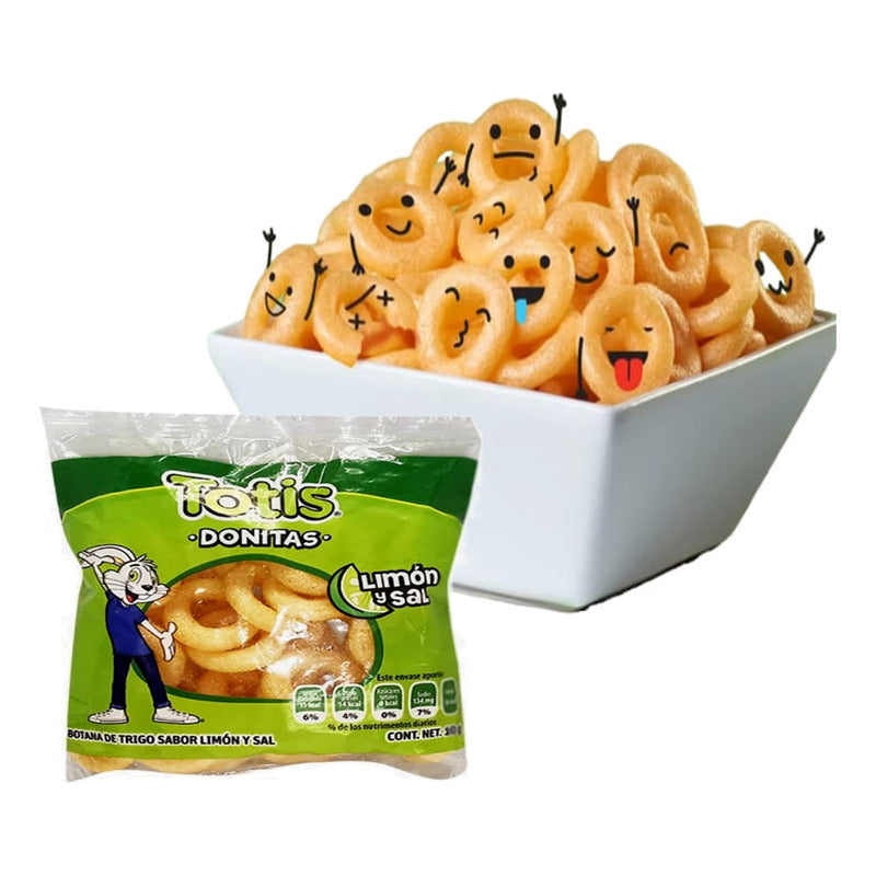 Totis Frituras Botana En Forma De Donita Sal Y Limon 25pz