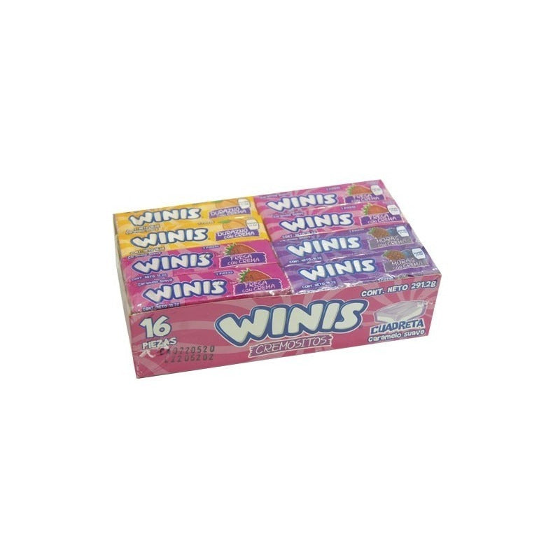 Winis Tubo Frutal 16pz Cremositos