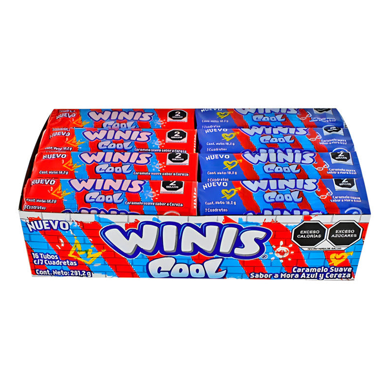 Winis Caramelo Suave - Mora Azul Cereza - Pack - 16 - 7 - 291.2 G - Caramelo