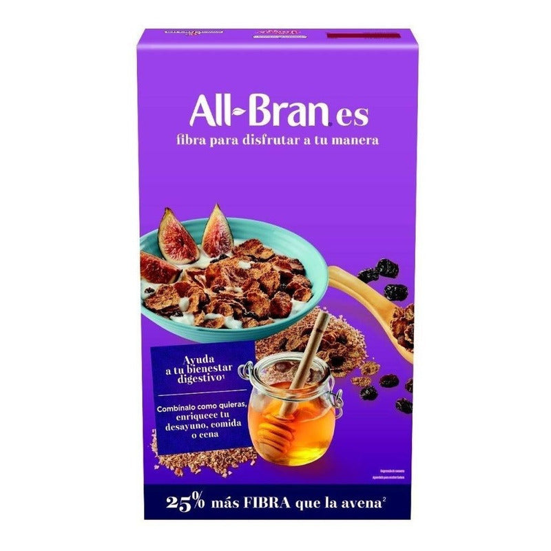 Cereales Kellogg's All Bran Sabor Pasas 1 Caja De 490g