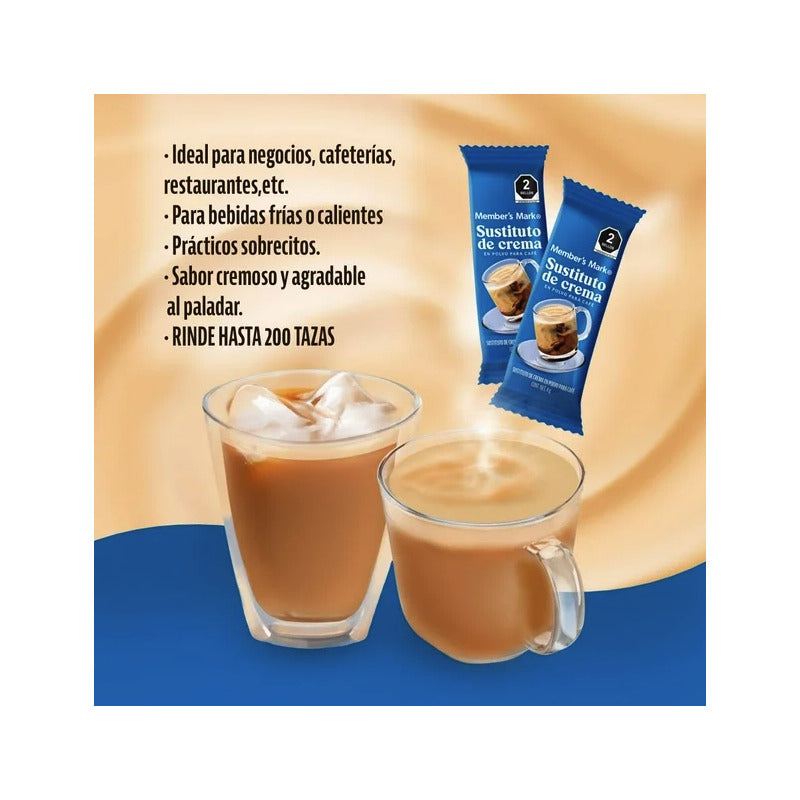 Sustituto De Crema Members Mark 200 Sobres De 4gr