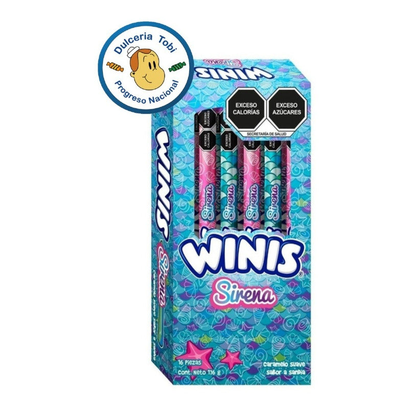 Winis Maxi Tubito Sirena 16 Piezas Sugus Sonrics La Rosa