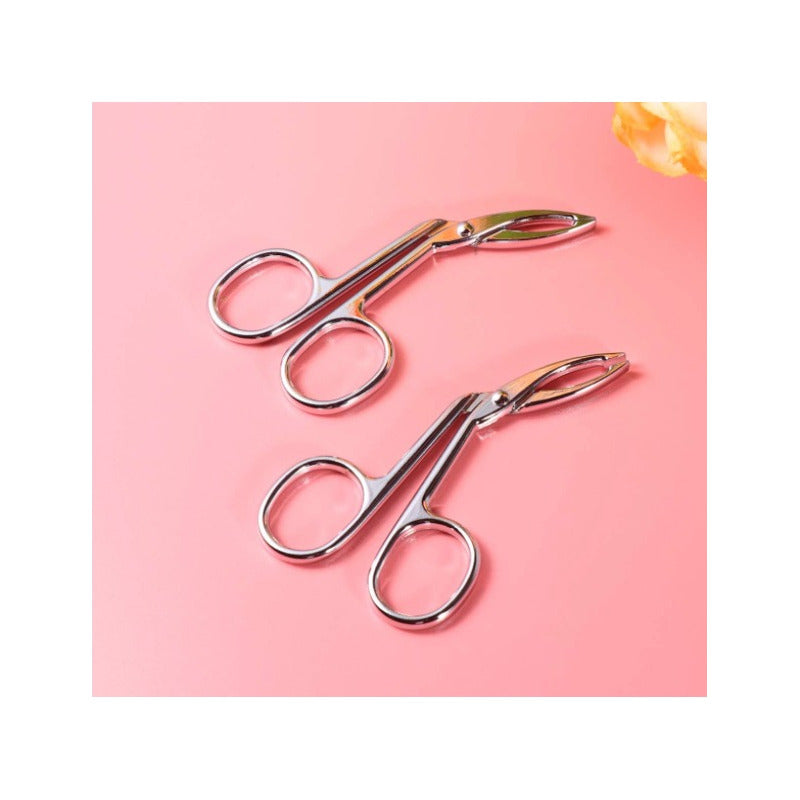 12 Pinzas Para Depilación De Ceja Acero Inoxidable Color Plateado