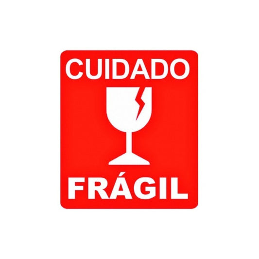 100 Etiquetas Fragil Sticker Tamaño Carta Hoja Envios