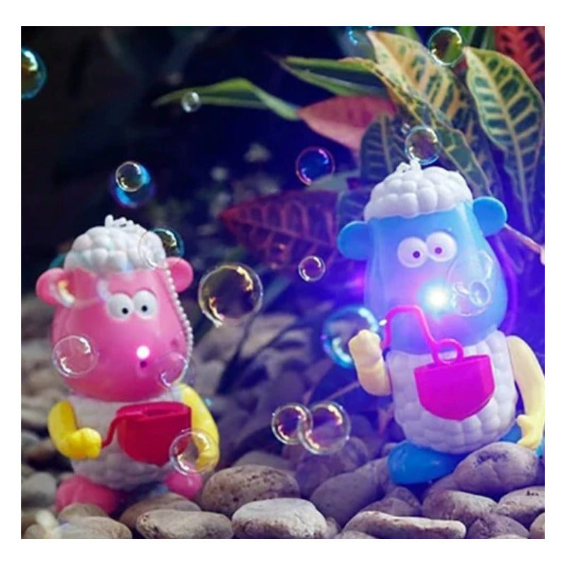 Juguete Borrego Hace Burbujas Sonido Luz Led Bebe Niño Niña
