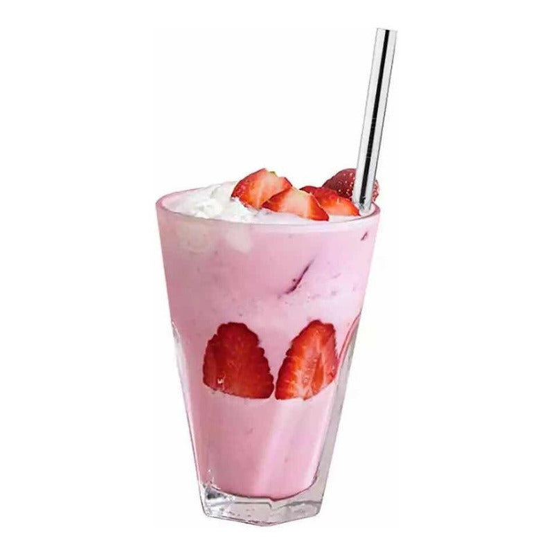 25 Popotes 12mm Smoothie Y 25 Cepillos Color Variado Tapioca Multicolor