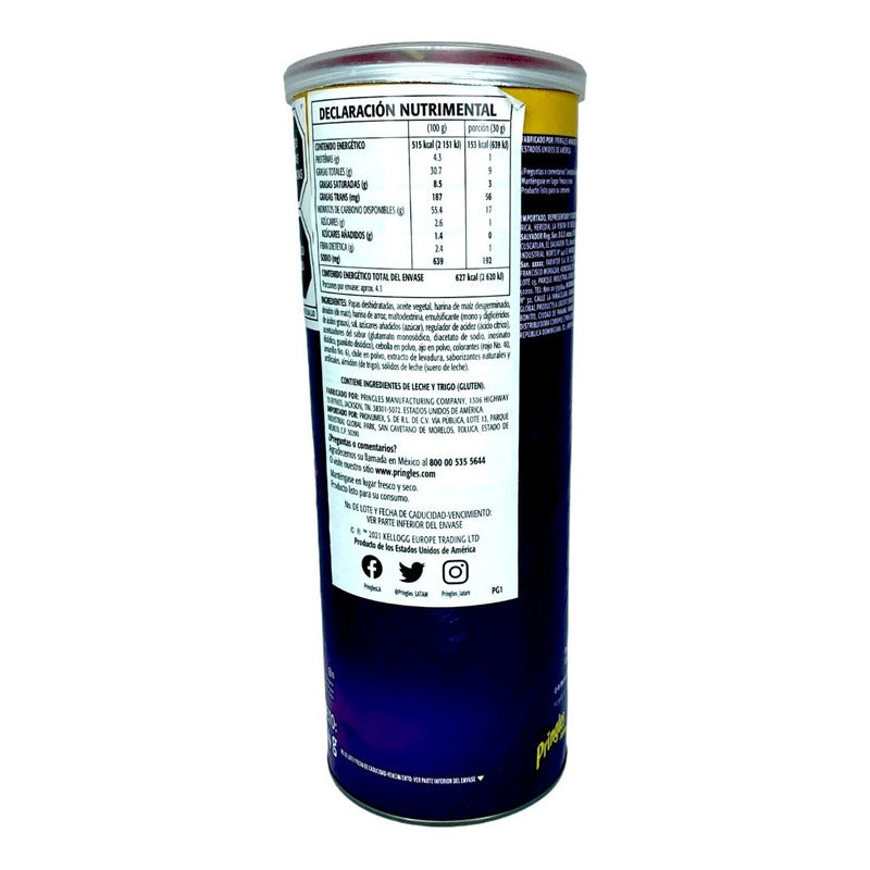 Papas Pringles Sabor Extra Hot Picoso 124 Gr Botana Crujient