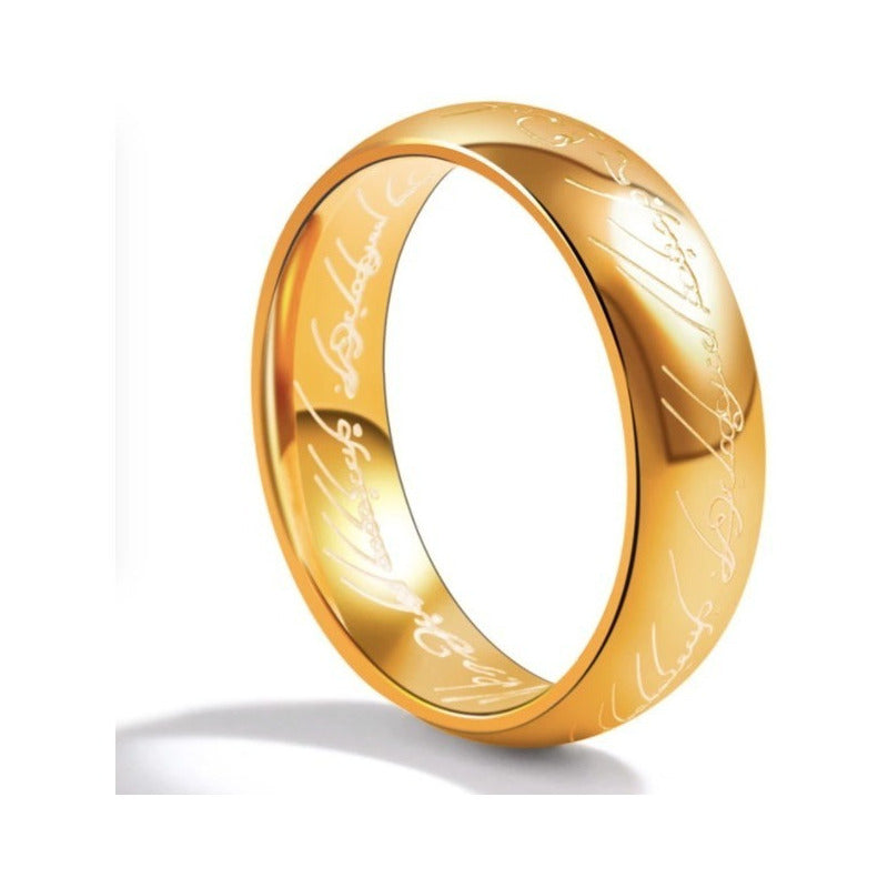 Anillo El Señor De Los Anillos Grabado Laser Color Oro/plata - Eurotruck Mexico