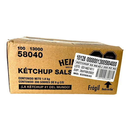 Salsa Catsup Heinz Ketchup 200 Sobres De 9 Gr