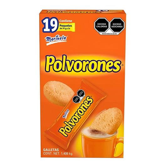 Polvorones Marinela Con 19 Piezas De 74 Gramos Cada Uno