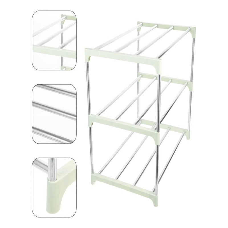 Zapatero Acero Inoxidable Organizador Zapatos 4 Niveles