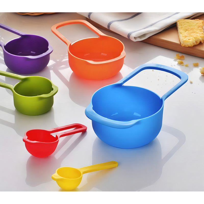 Set Cucharas Medidoras, Juego 6 Piezas De Repostería Cocina Color Multicolor