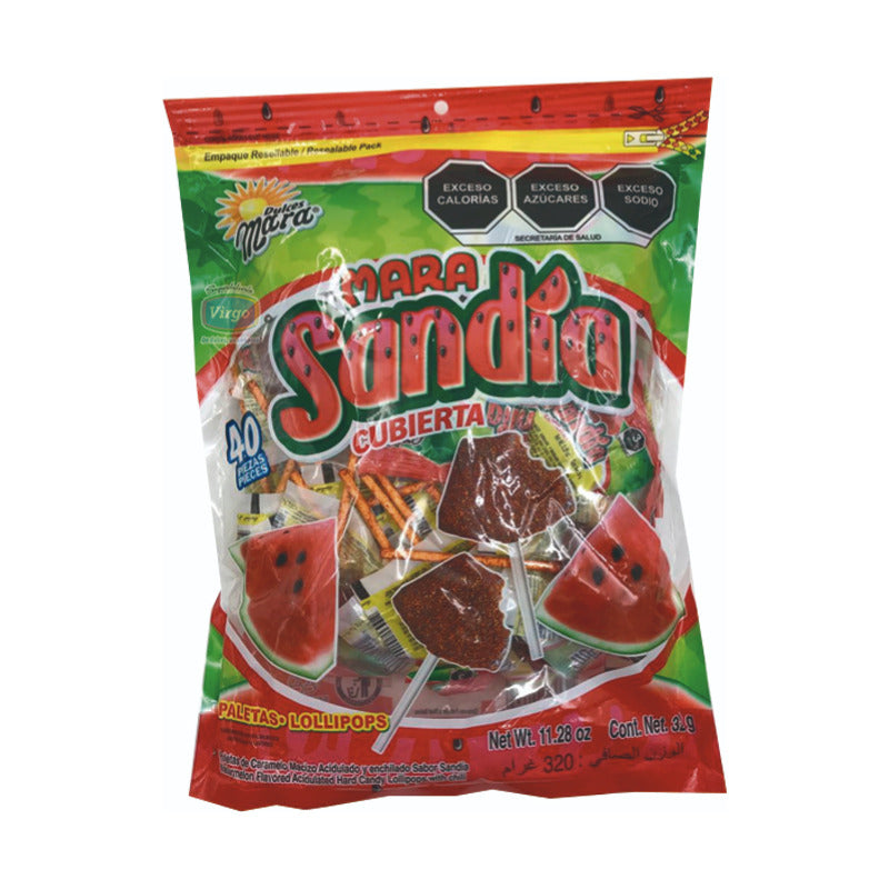 Paleta Sandía Enchilada 40 Piezas Kosher Sabor Intenso De Mara - Eurotruck Mexico