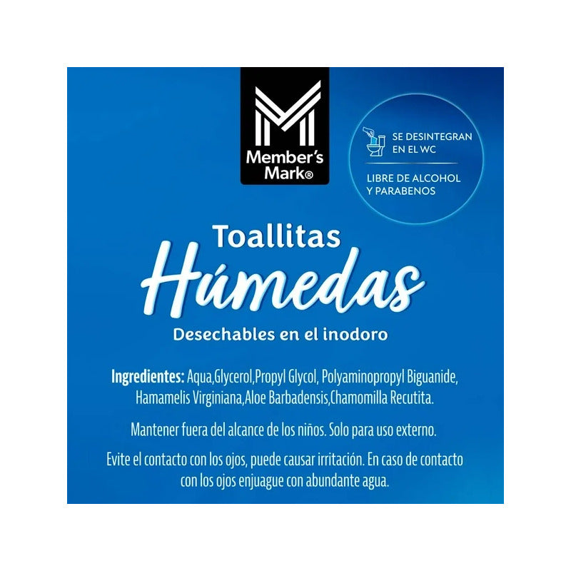Toallitas Húmedas Para Inodoro Members Mark 400 Piezas