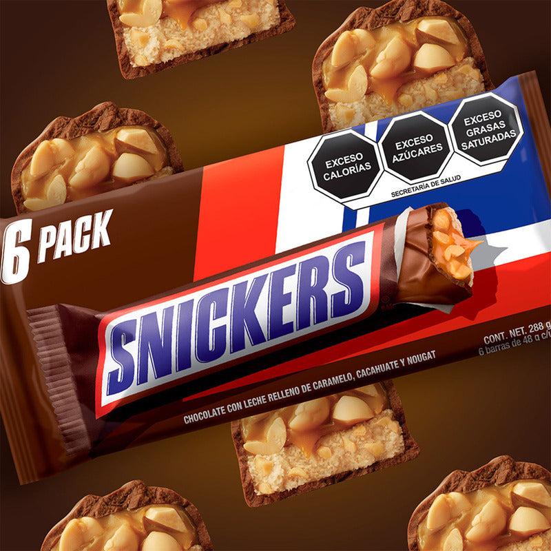 Snickers 6 Pack 48g Por Unidad, 288g - Eurotruck Mexico