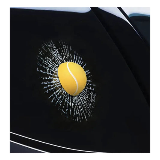 8 Sticker Vinil Decorativo Pelota Tenis Besibol Parabrisas Pelota Fronton Amarilla