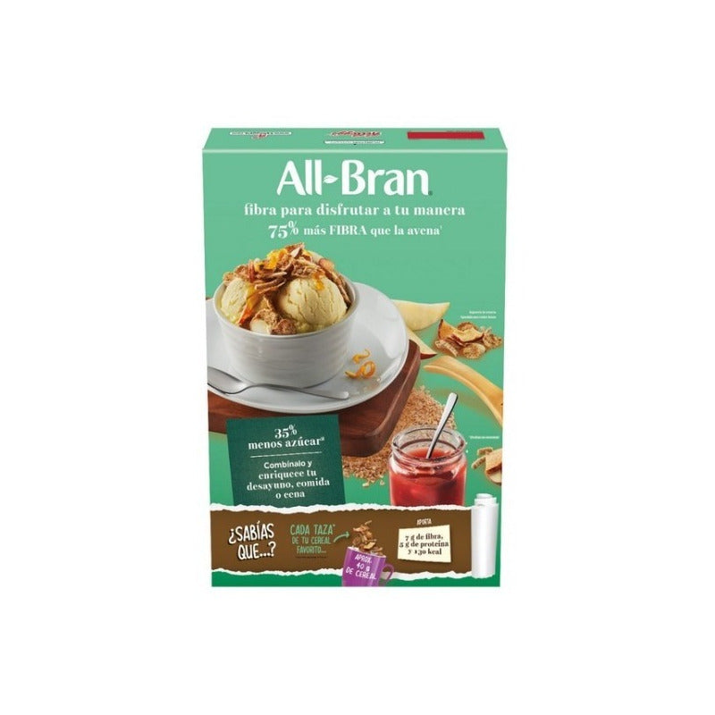 Cereal All-bran Sabor Manzana Y Almendras 330g