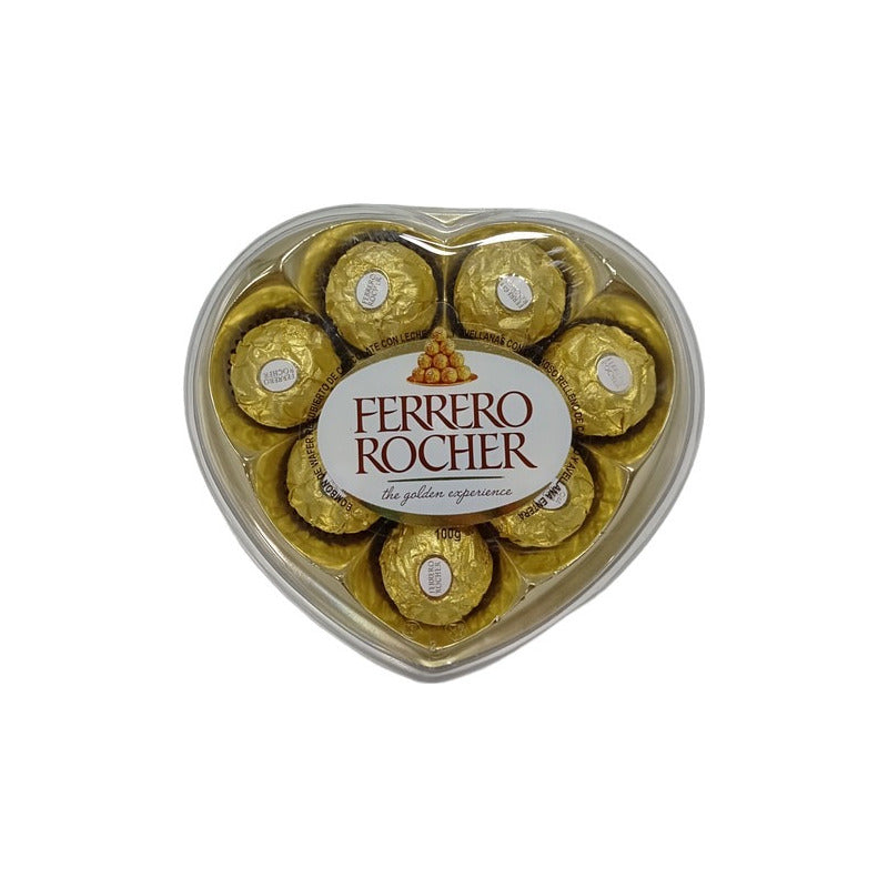 Chocolates Ferrero Rocher 8 Piezas Caja Corazon 100 Gr