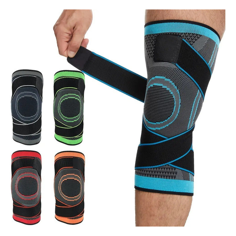 1 Par Rodilleras Deportivas De Compresion Para Gym Elasticas Color Negro Talla M (mediana)