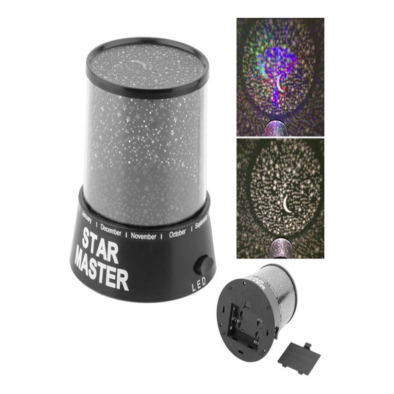 Mini Lampara Usb Superbrillante Proyector Estrella Galaxia Negro Unitalla