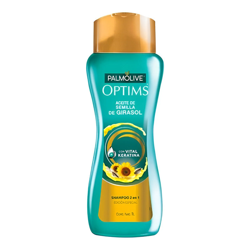 Shampoo Palmolive Optims Aceite De Semilla De Girasol 2 En 1 Con Vital Keratina 1 Litro - Eurotruck Mexico