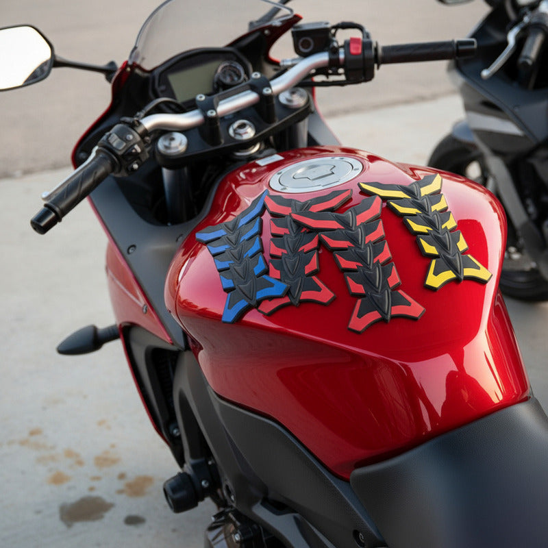 Sticker Calcomania Fishbone Moto Tanque Gasolina Silicon