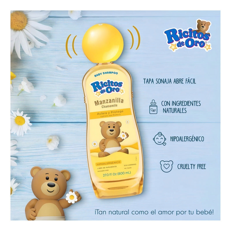 Shampoo Ricitos De Oro Manzanilla Hipoalergenico 800 Ml