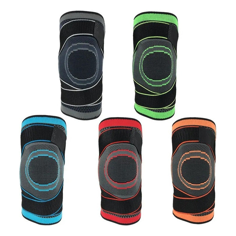 1 Par Rodilleras Deportivas De Compresion Para Gym Elasticas Color Negro Talla M (mediana)