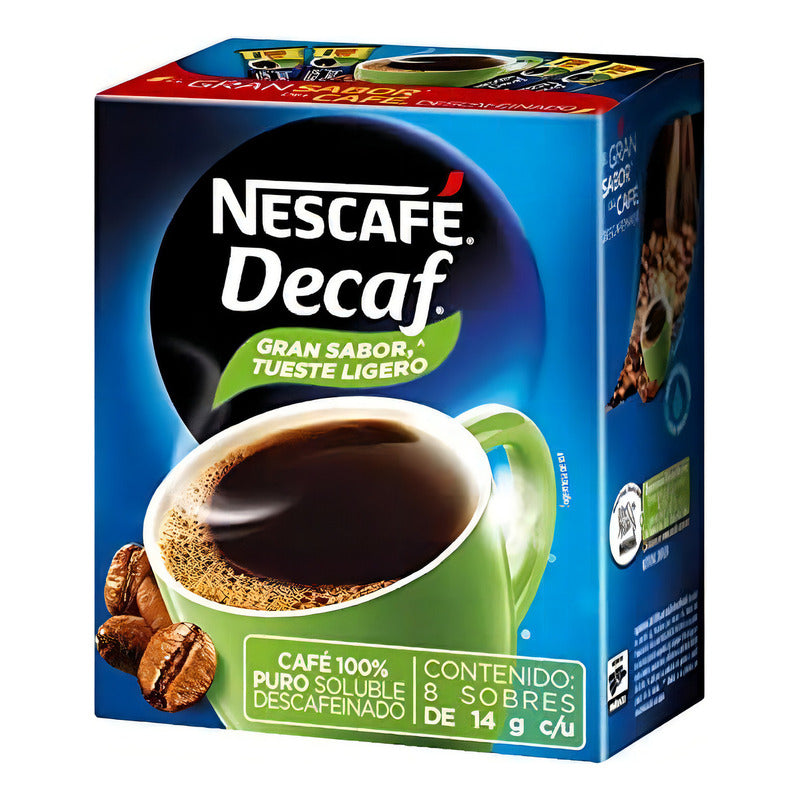 Cafe Instantaneo Descafeinado Nescafe Decaf 8 Sobres De 14 G - Eurotruck Mexico