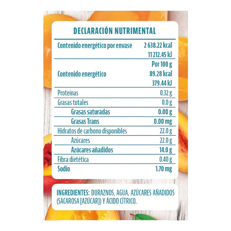 Duraznos En Mitades Members Mark En Almíbar 2.955 Kg