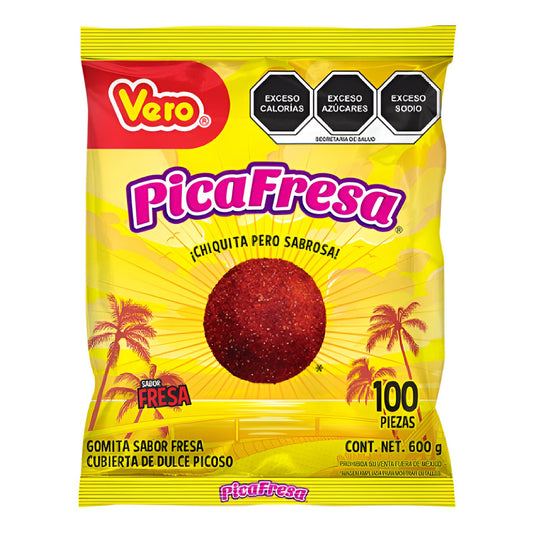 Vero Picafresa Gomita - Fresa - Pack - 100 - 100 - 600 G