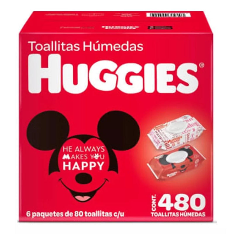 Toallitas Húmedas Huggies Cuidado Hidratante, Caja 6 Paq.