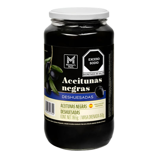 Aceituna Negra Deshuesadas 865g Members Mark