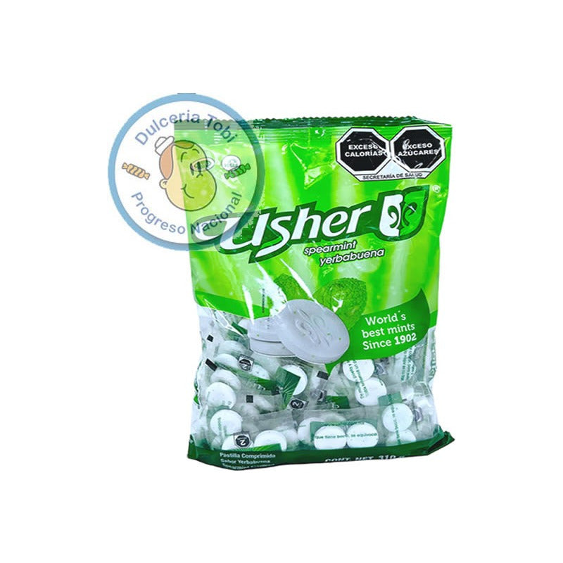 Pastilla Comprimida Usher 2 Piezas Yerbabuena Ó Menta Ingrediente Yerbabuena - Eurotruck Mexico