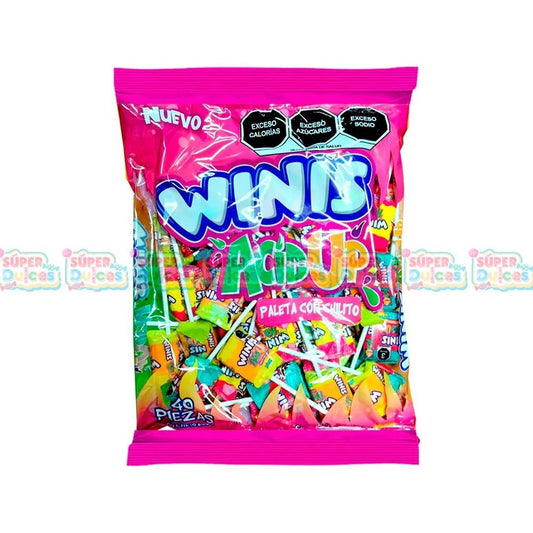 Winis Paleta Acid Up Enchiladas Sabor Mango Y Sandia 40 Pzas