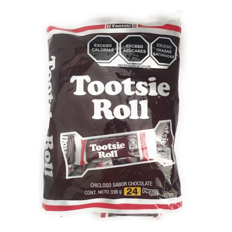 Tootsie Roll Chicloso Sabor Chocolate 24 Pzas/336 Gr.