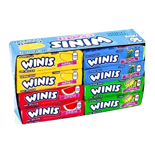 Winis Carmelo Caramelo Blando - Frutales - Pack - 16 - 16 - 30 G - Frutas (incluye: Es Libre De Gluten)