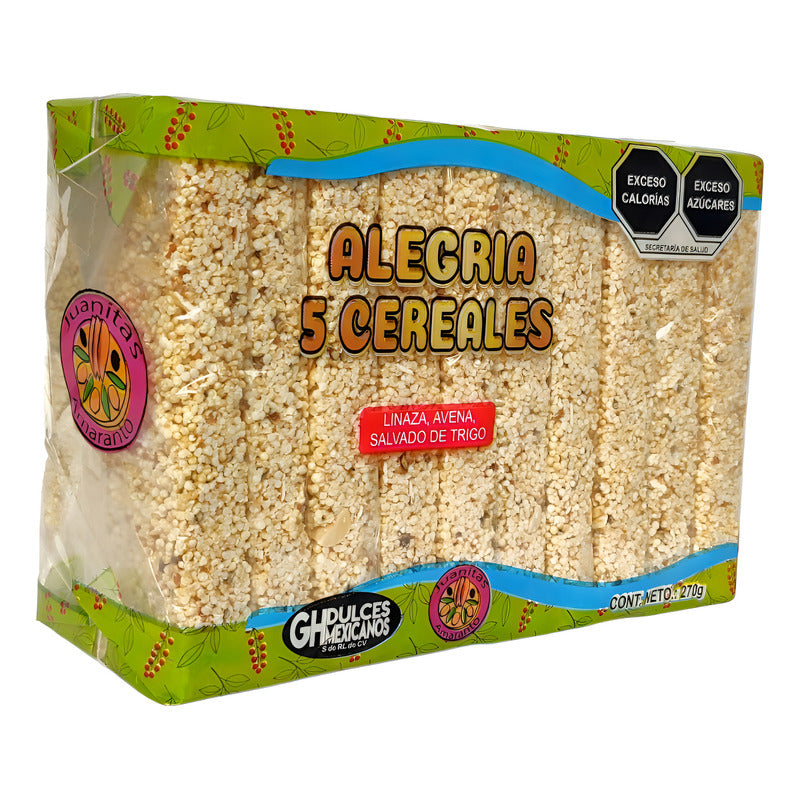 Alegría 5 Cereales 10pz Juanitas(linaza Avena Salvado)