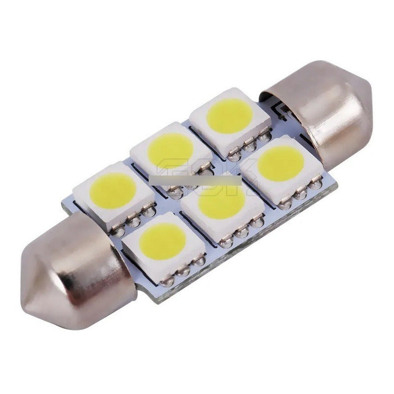 4 Pz Luz Hiperled Techo Festoon 6 Smd 31mm/36mm/39mm/41mm Ft 1210 6 Smd Blanco