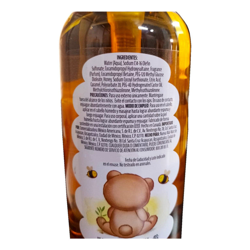 Shampoo Honey Wash Para Bebe 3 En 1 Members Mark 946 Ml