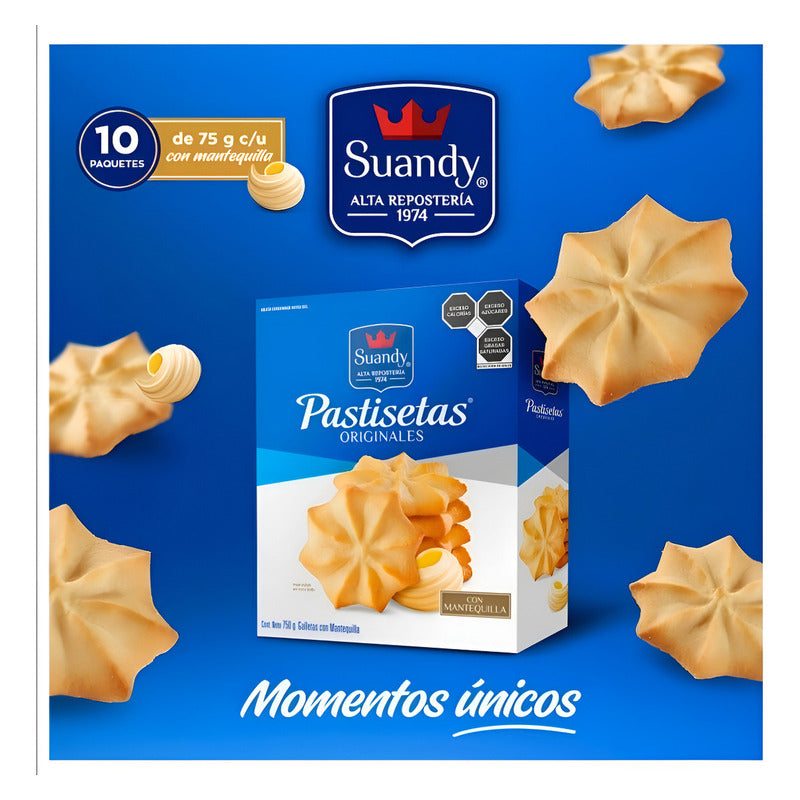 Suandy Pastisetas Originales - Mantequilla - 750 G - Unidad - 1 - 75 G