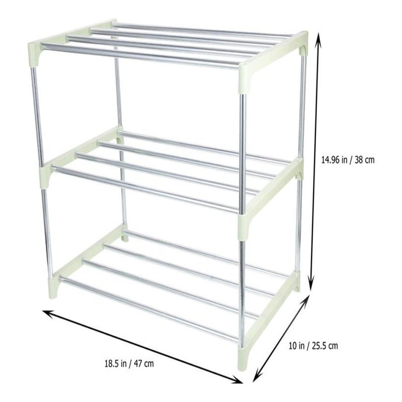 Zapatero Acero Inoxidable Organizador Zapatos 4 Niveles