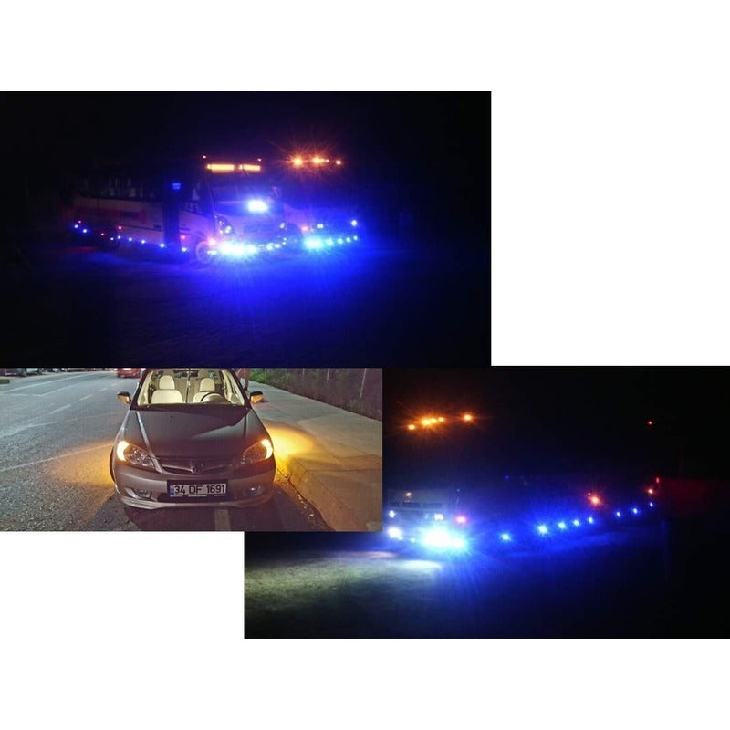 50 Ojos De Aguila Led Jetta Audi Faro Doble Color 12 Led