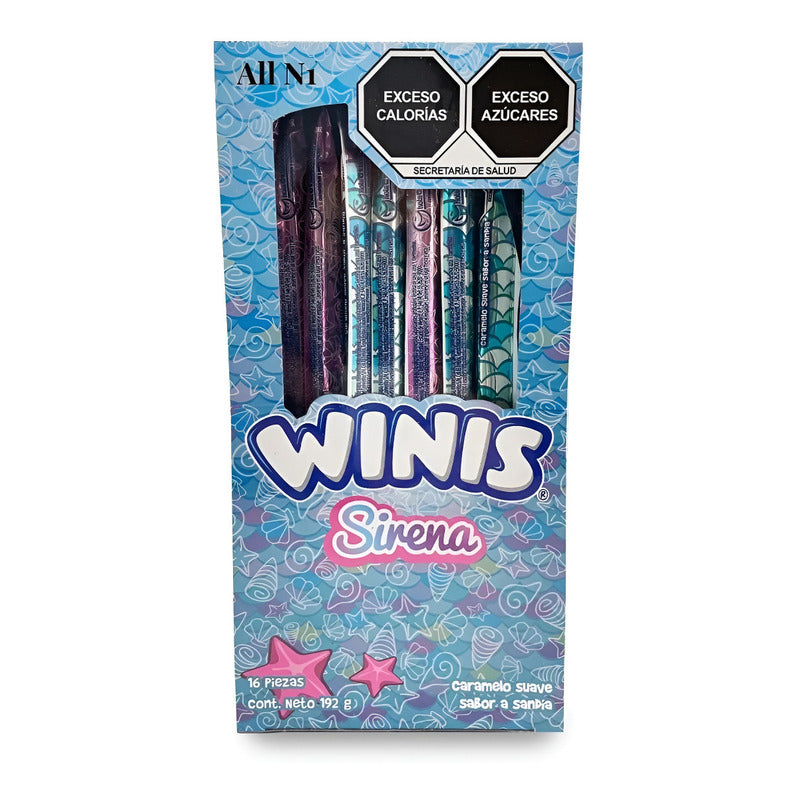 Winis Maxi Tubito Sirena 16 Piezas Sugus Sonrics La Rosa