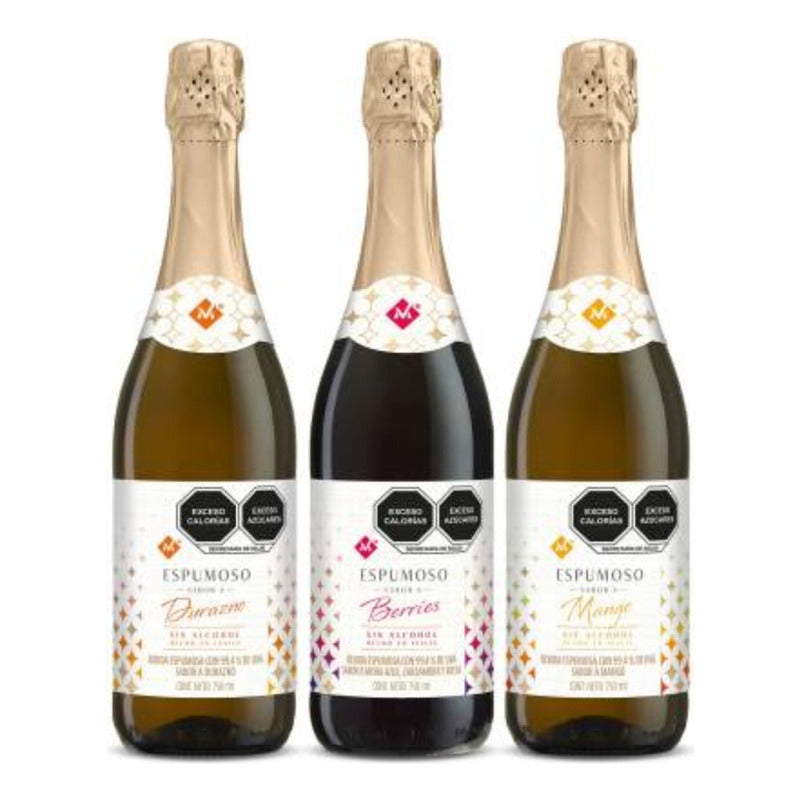 Jugo Espumoso De Uva 750ml Sin Alcohol Members Mark 3 Piezas